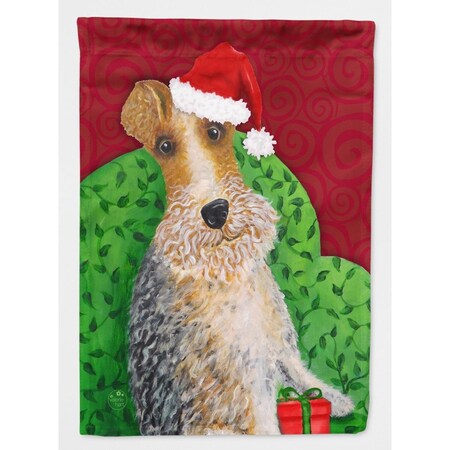 Carolines Treasures Wire Fox Terrier Christmas Flag Canvas House Size VHA3040CHF